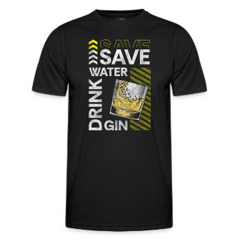 Drinks crash - Men's Functional T-Shirt - black - Front - AI Model Male 178 dark (178cm)