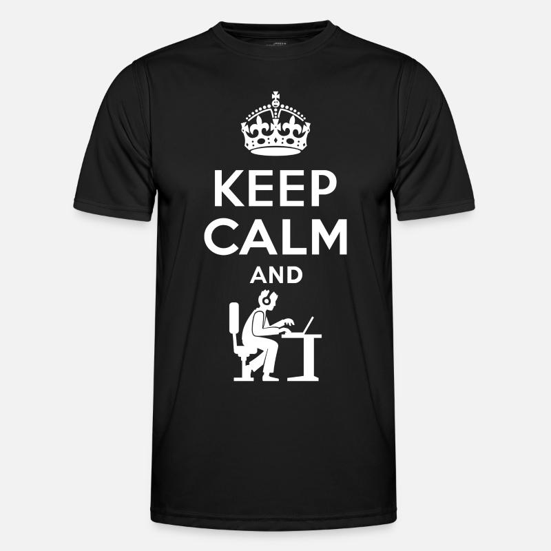 Keep Calm - Nerd - Programmieren - Gamen - Männer Funktions-T-Shirt - Schwarz