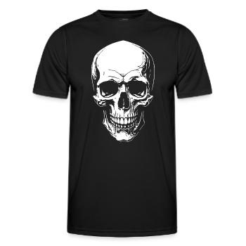 Totenkopf - Skull - Totenschädel - Männer Funktions-T-Shirt - Schwarz - Vorne - AI Model Male 178 dark (178cm)