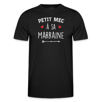 Kleiner Kerl zu seiner Patentante - Männer Funktions-T-Shirt - Schwarz - Vorne - AI Model Male 178 dark (178cm)