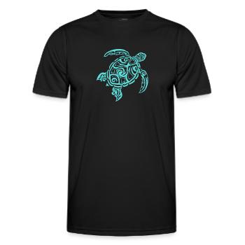 Sea turtle, sea turtle, aquatic animal - Men's Functional T-Shirt - black - Front - AI Model Male 178 dark (178cm)