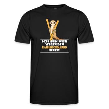 hüttengaudi kaiserschmarrn ski pulverschnee - Männer Funktions-T-Shirt - Schwarz - Vorne - AI Model Male 178 dark (178cm)