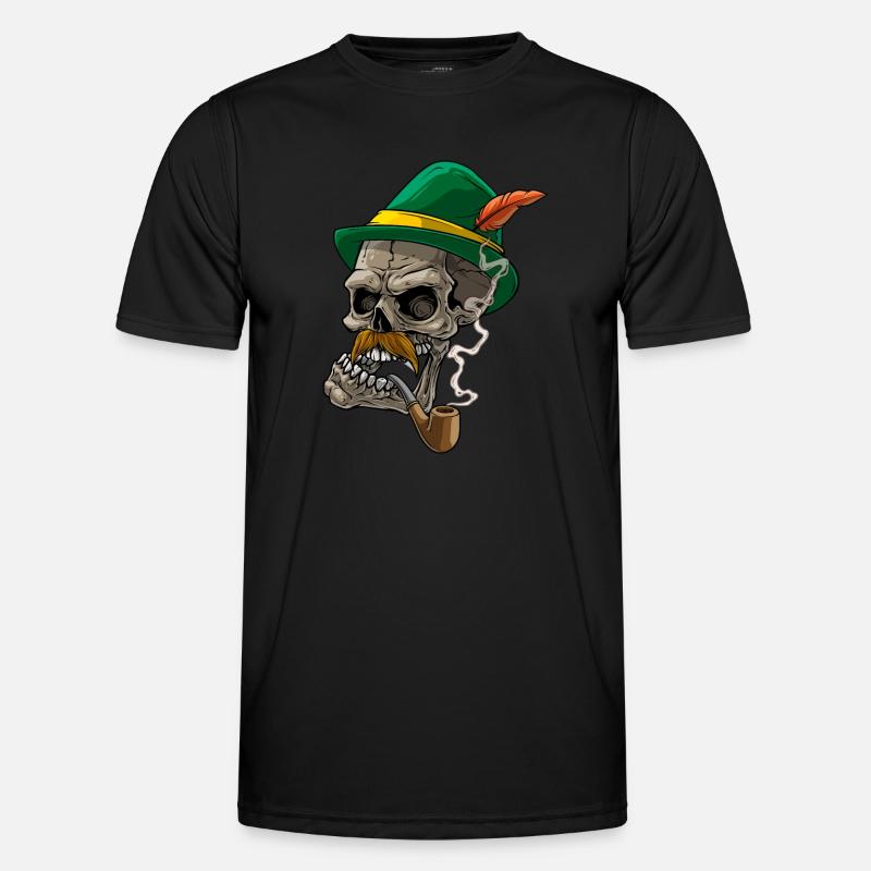 Lausbua Lausbub Lederhosen Trachten - Men's Functional T-Shirt - black
