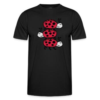 Tour de la coccinelle - T-shirt sport Homme - noir - Devant - AI Model Male 178 dark (178cm)