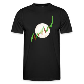 Blockchain Crypto Trading Currency Exchange - Men's Functional T-Shirt - black - Front - AI Model Male 178 dark (178cm)