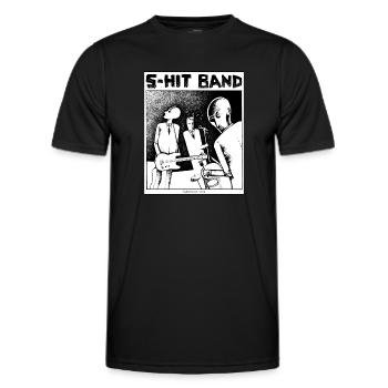 S-HIT BAND - Männer Funktions-T-Shirt - Schwarz - Vorne - AI Model Male 178 dark (178cm)