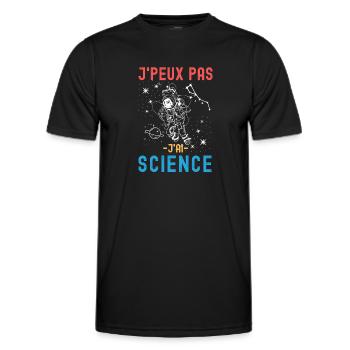 Science astronomie astronaute 2 - T-shirt sport Homme - noir - Devant - AI Model Male 178 dark (178cm)
