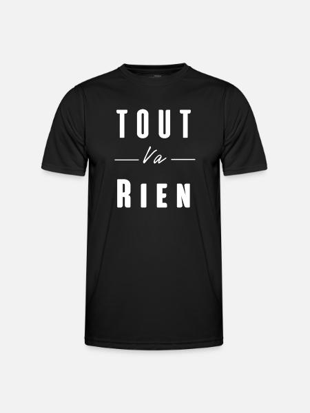 tout va rien - T-shirt sport Homme - noir