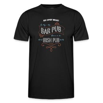 blagues informatique informatique - T-shirt sport Homme - noir - Devant - AI Model Male 178 dark (178cm)