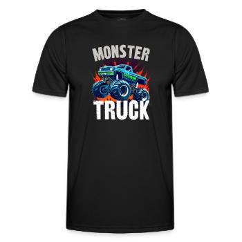 Monstertruck - Männer Funktions-T-Shirt - Schwarz - Vorne - AI Model Male 178 dark (178cm)