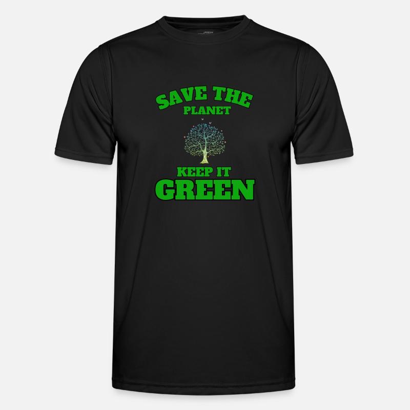 save the planet keep it green Men's Functional T-Shirt