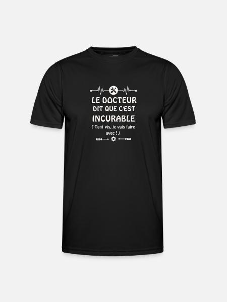 Amour fou du bricolage - T-shirt sport Homme - noir