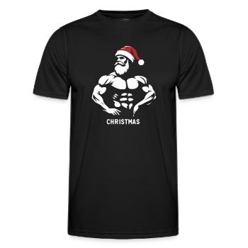 Fitness Noël | T-Shirt Muscles - T-shirt sport Homme - noir - Devant - AI Model Male 178 dark (178cm)