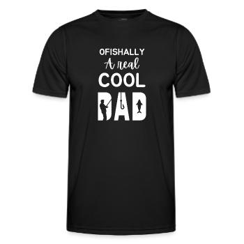 Fisher dad Real cool dad - Men's Functional T-Shirt - black - Front - AI Model Male 178 dark (178cm)
