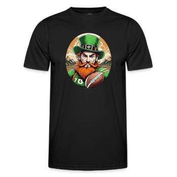 St. Patrick’s Day Shamrock Football américain - T-shirt sport Homme - noir - Devant - AI Model Male 178 dark (178cm)