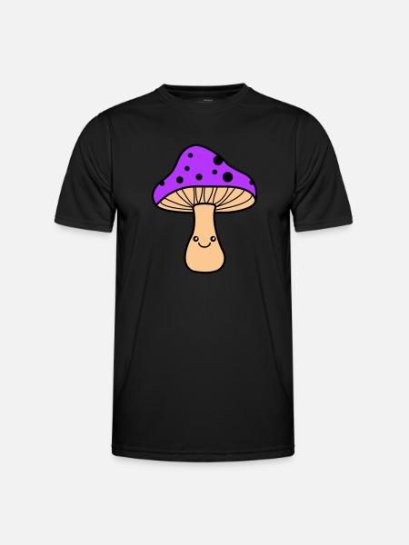 Mushroom Comic - Men's Functional T-Shirt - black
