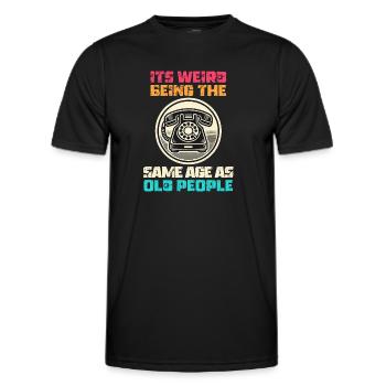 Vintage | Classic | Classic | Old - Men's Functional T-Shirt - black - Front - AI Model Male 178 dark (178cm)