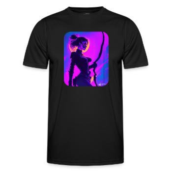 Glow Archeress - Men's Functional T-Shirt - black - Front - AI Model Male 178 dark (178cm)