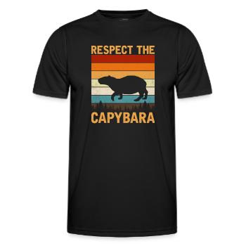 Capybara - Männer Funktions-T-Shirt - Schwarz - Vorne - AI Model Male 178 dark (178cm)