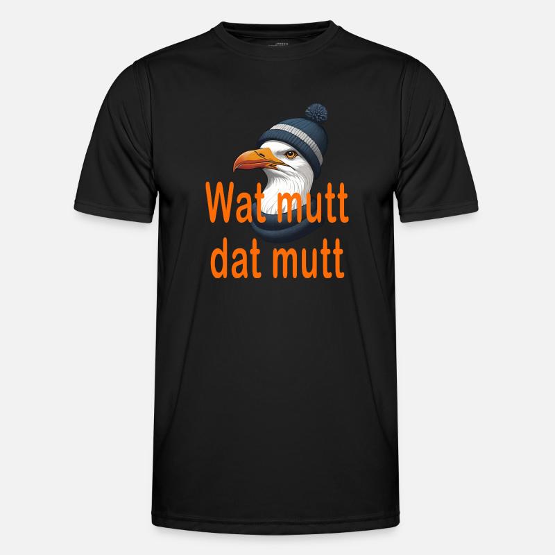 Wat mutt dat mutt - Männer Funktions-T-Shirt - Schwarz