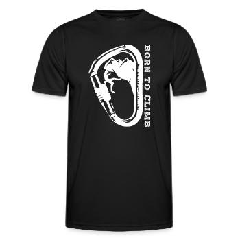 Born to climb Bouldern Klettern Boulder - Männer Funktions-T-Shirt - Schwarz - Vorne - AI Model Male 178 dark (178cm)