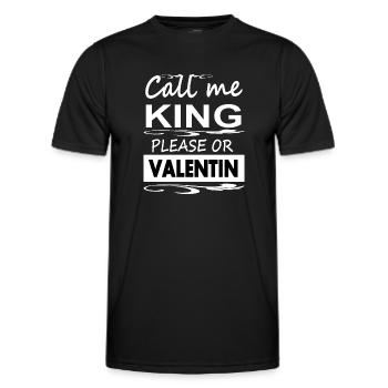 Mon nom est Valentin mon nom est Valentin cadeau - T-shirt sport Homme - noir - Devant - AI Model Male 178 dark (178cm)