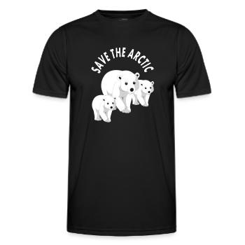 die Arktis retten Weißbär Eisbär Nordpol Geschenk - Männer Funktions-T-Shirt - Schwarz - Vorne - AI Model Male 178 dark (178cm)