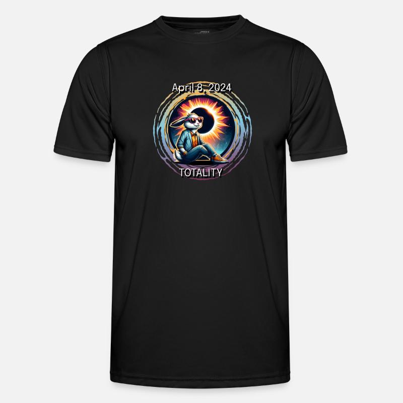 Cool Rabbit Solar April 8, 2024 Eclipse Totality Männer Funktions-T-Shirt