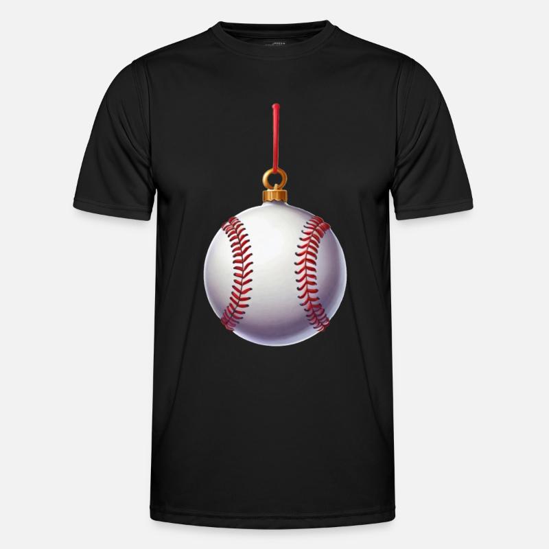 MERRY CHRISTMAS BASEBALL - Men's Functional T-Shirt - black
