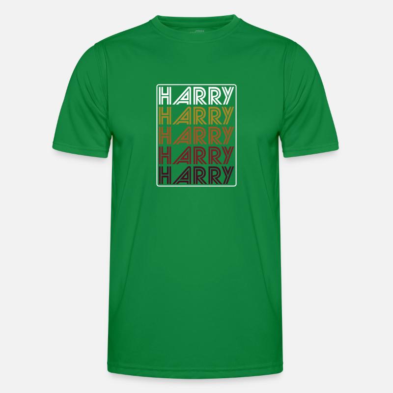 Harry Retro Wordmark Pattern Men's Functional T-Shirt