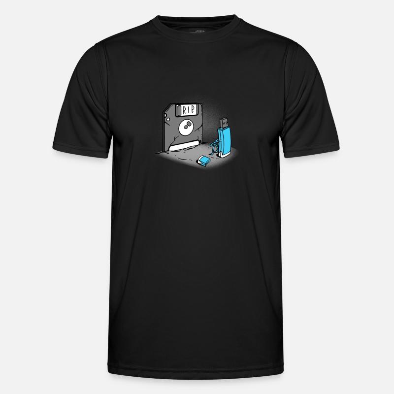 USB floppy disk retro - Men's Functional T-Shirt - black