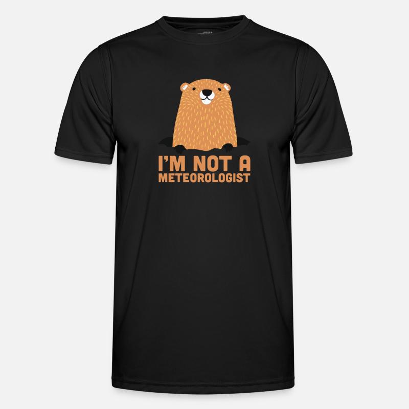 Ich bin kein Meteorologe Cute Groundhog Forecasting - Männer Funktions-T-Shirt - Schwarz