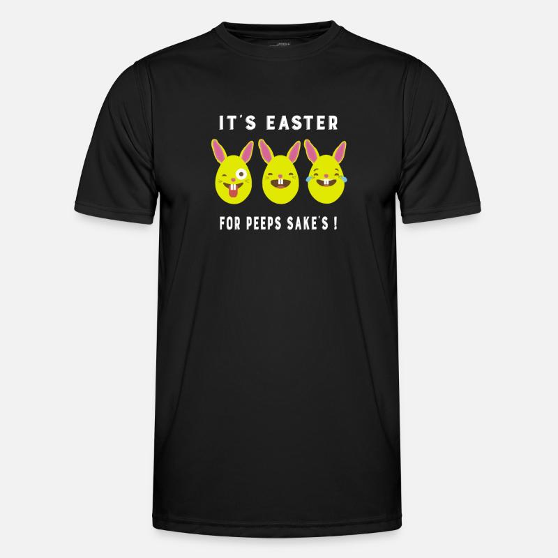 Emoji Bunny Eggs Det er påske til Peeps Sake - Funktionsshirt til herrer - sort