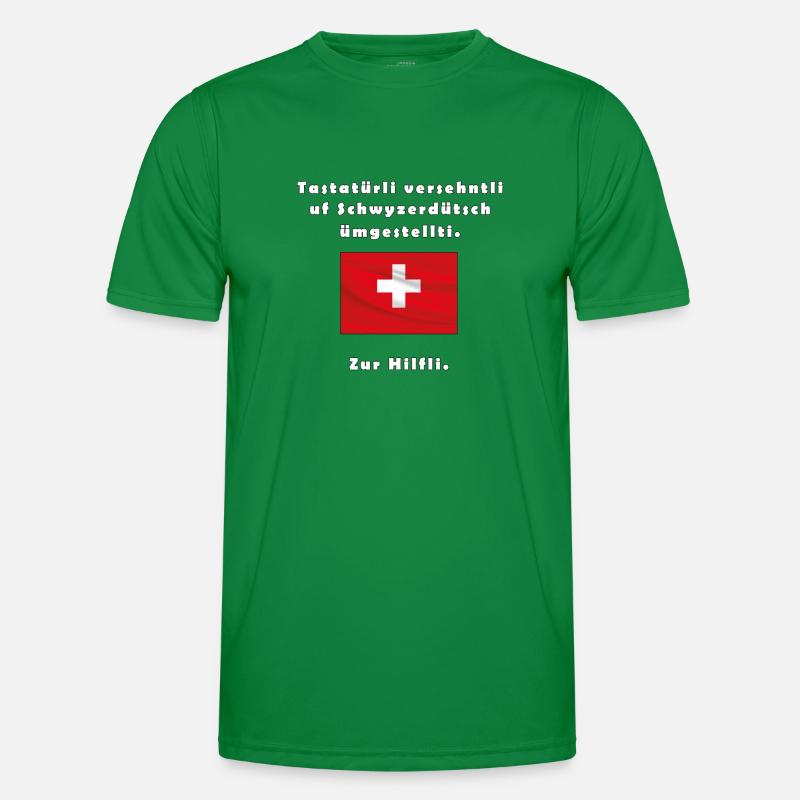 Schweizerdeutsch Männer Funktions-T-Shirt