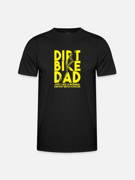 Dirt Bike Dad Shirt - Gave - Funktionsshirt til herrer - sort