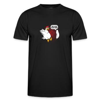 Plume de poussin - T-shirt sport Homme - noir - Devant - AI Model Male 178 dark (178cm)