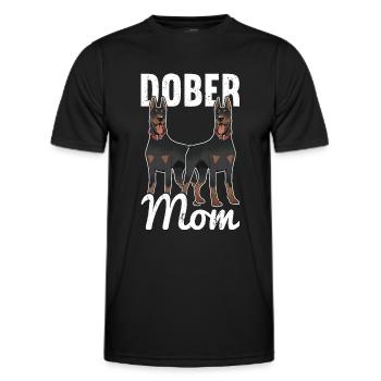 Dobermann Chien Doberman - T-shirt sport Homme - noir - Devant - AI Model Male 178 dark (178cm)