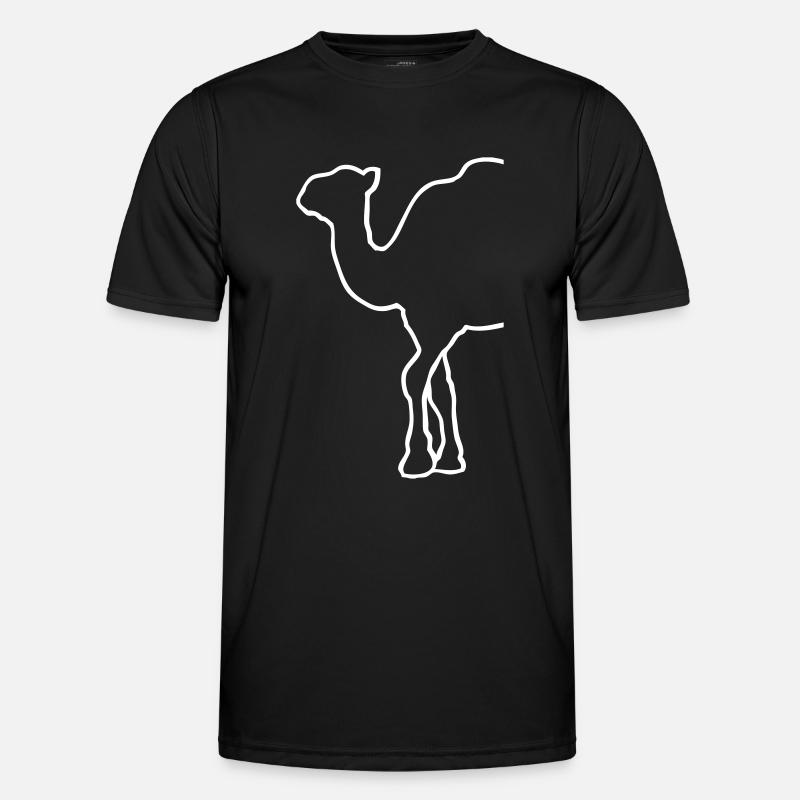Camel - Kamel - Dromedar - Männer Funktions-T-Shirt - Schwarz