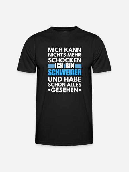 Nicht schockbarer Schweißer - Männer Funktions-T-Shirt - Schwarz