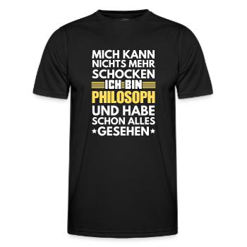 Non-shockable philosopher - Men's Functional T-Shirt - black - Front - AI Model Male 178 dark (178cm)