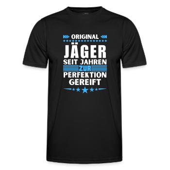 Hunters Matured to Perfection - Men's Functional T-Shirt - black - Front - AI Model Male 178 dark (178cm)