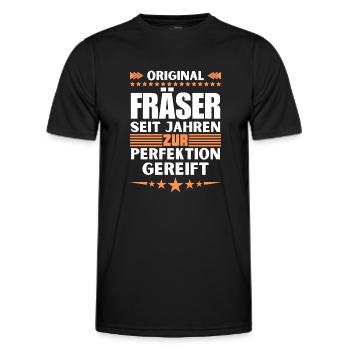 Milling cutters matured to perfection - Men's Functional T-Shirt - black - Front - AI Model Male 178 dark (178cm)