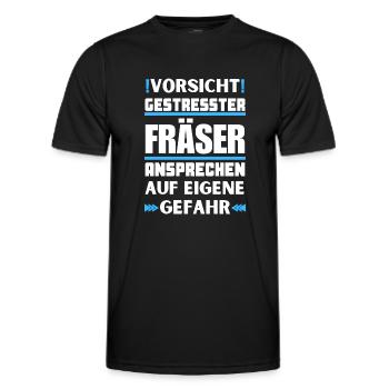 Do not address stressed cutters! - Men's Functional T-Shirt - black - Front - AI Model Male 178 dark (178cm)