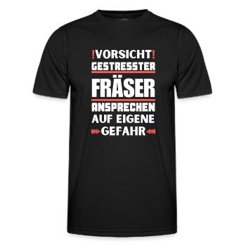 Do not address stressed cutters! - Men's Functional T-Shirt - black - Front - AI Model Male 178 dark (178cm)