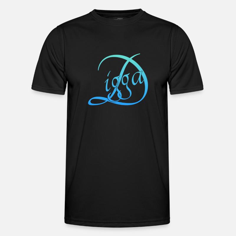 Digga - Männer Funktions-T-Shirt - Schwarz