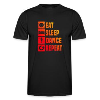 Men's Shuffel Dance Shuffle Girl Women - Men's Functional T-Shirt - black - Front - AI Model Male 178 dark (178cm)