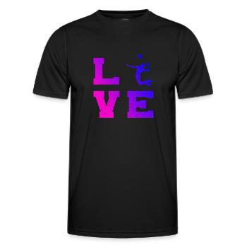 Volleyballspielen Volleyball Beach Volley - Men's Functional T-Shirt - black - Front - AI Model Male 178 dark (178cm)