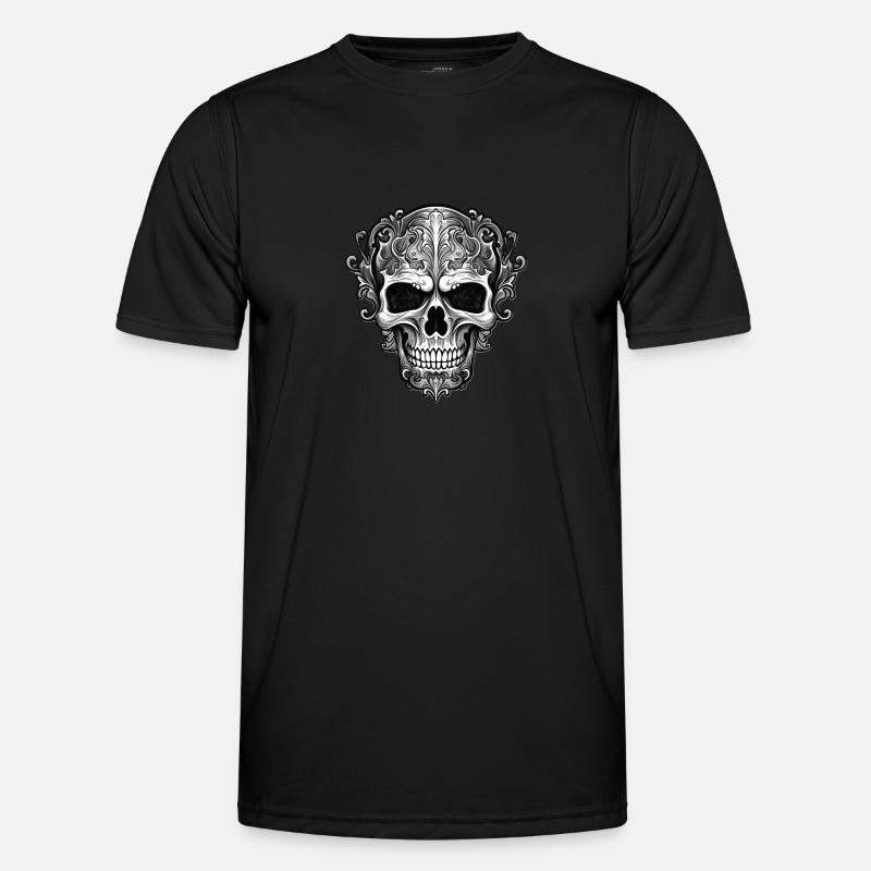 Goth Gothic Totenkopf Mystisch Skull Horror Männer Funktions-T-Shirt
