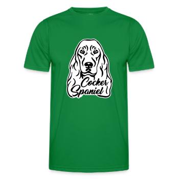Cocker Spaniel - T-shirt sport Homme - vert - Devant - AI Model Male 178 dark (178cm)