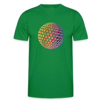 Dotted Rainbow Sphere - Männer Funktions-T-Shirt - Kelly Green - Vorne - AI Model Male 178 dark (178cm)